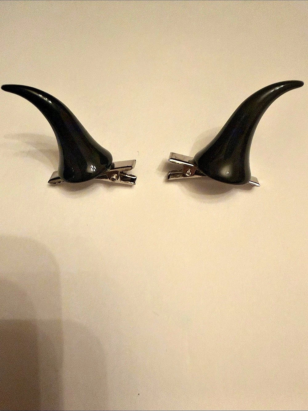 Black Horn Hair Clips Set New